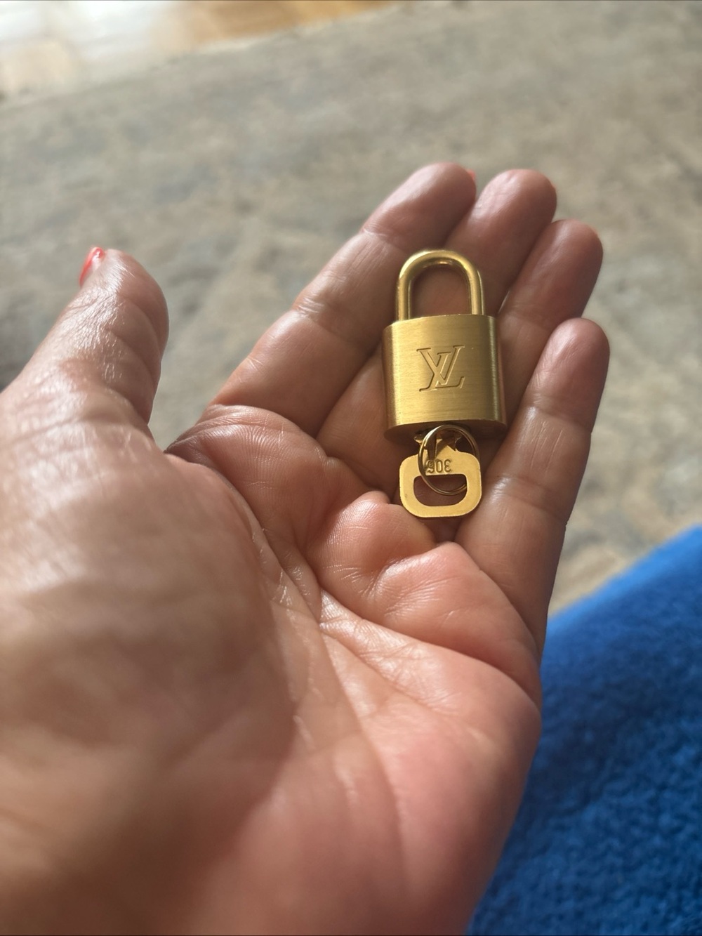 Louis Vuitton Gold-tone LV Padlock Charm